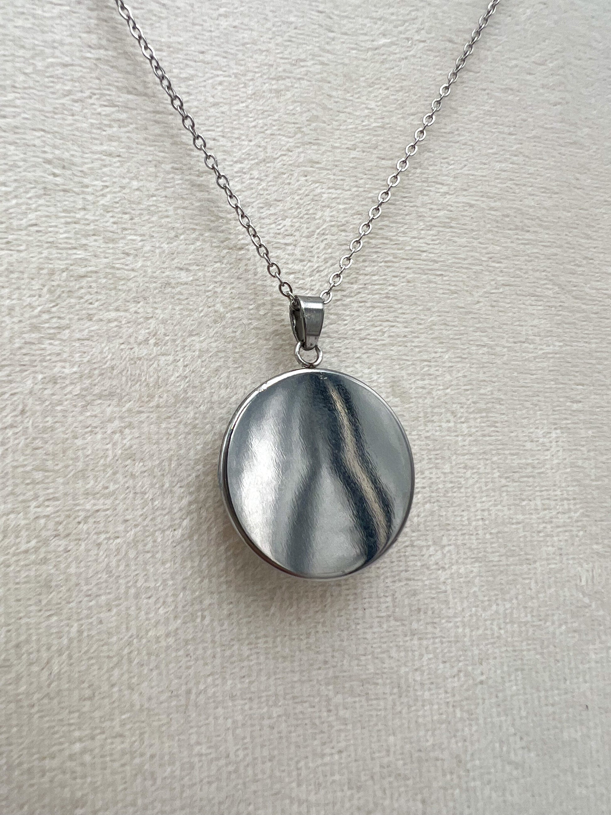 Vintage Textile and Silver Necklace