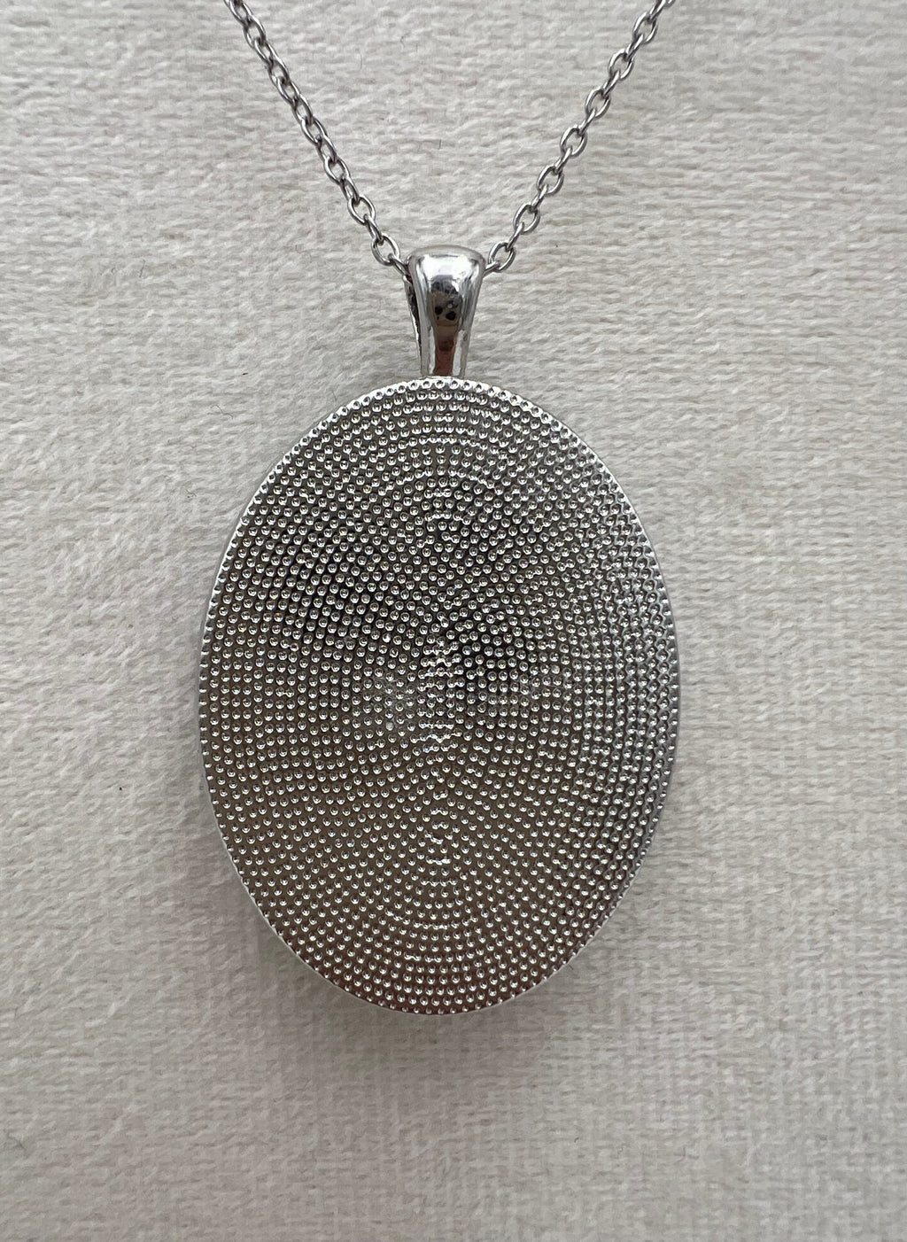 Vintage Blue Textile & Antique Silver Necklace