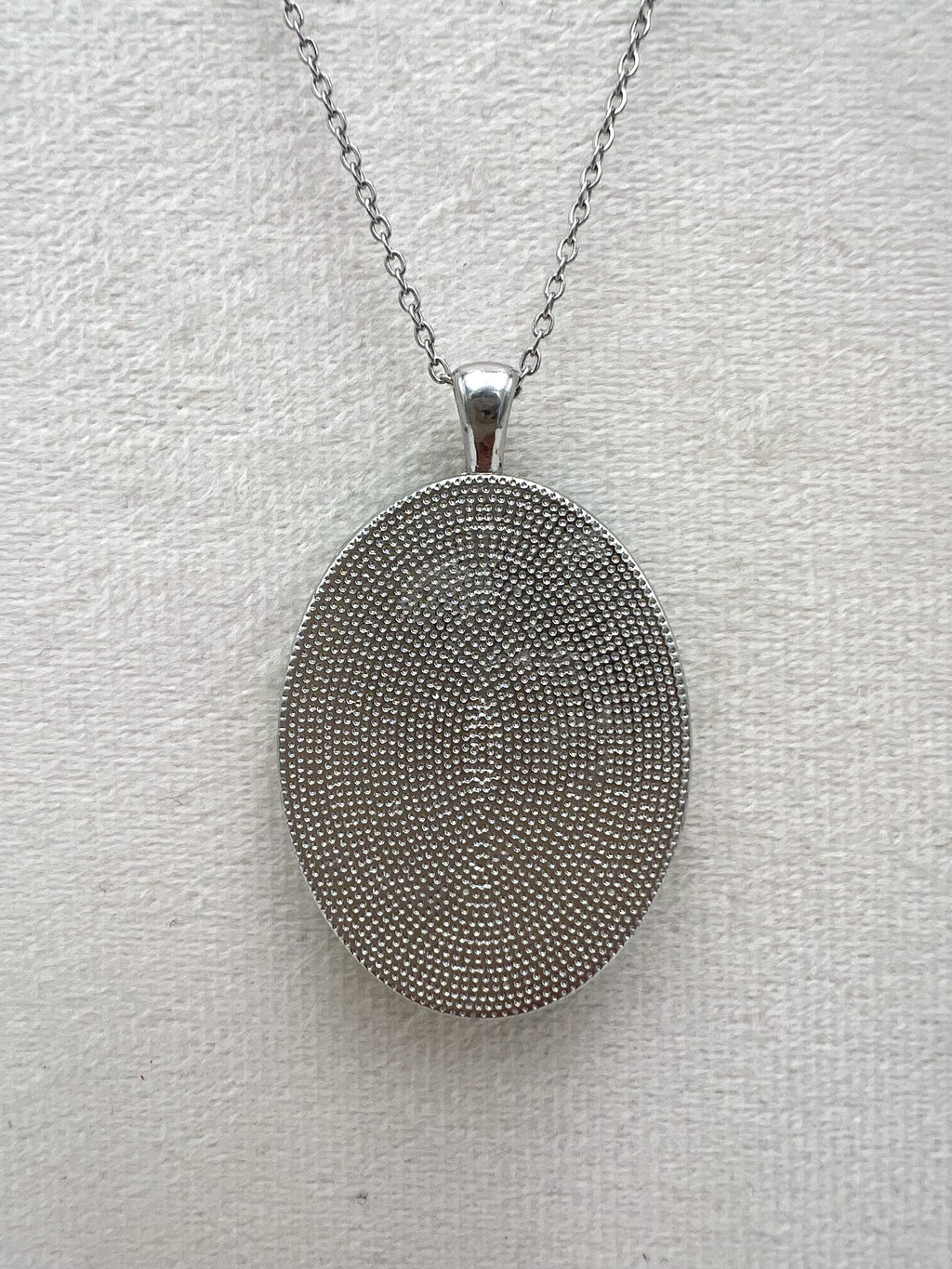 Vintage Textile & Antique Silver Necklace