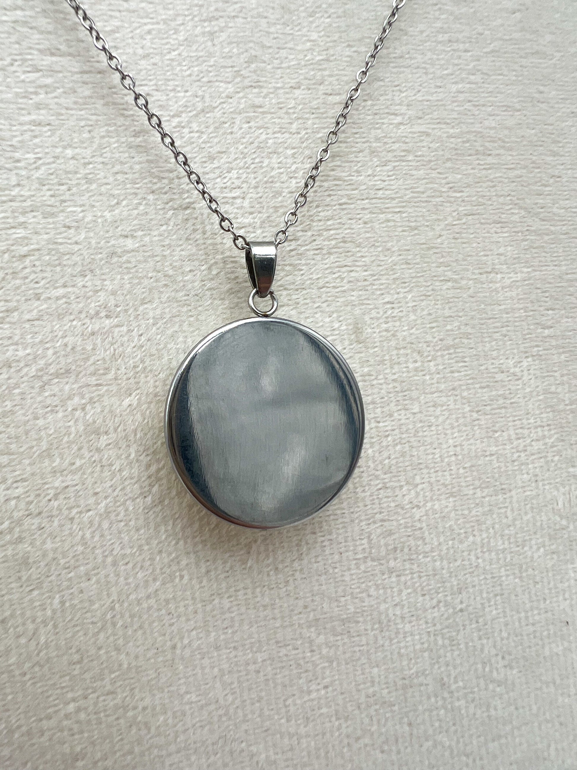 Vintage Textile and Silver Necklace